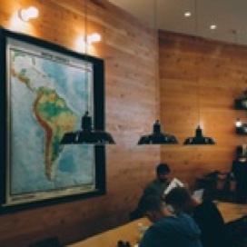 Campus room with map
